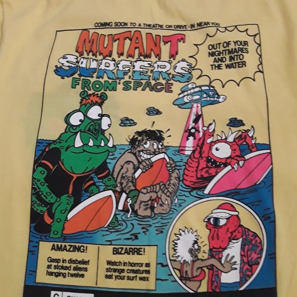EUC Mutant Surfers Graphic T-Shirt  NO SIZE TAG - Picture 1 of 4
